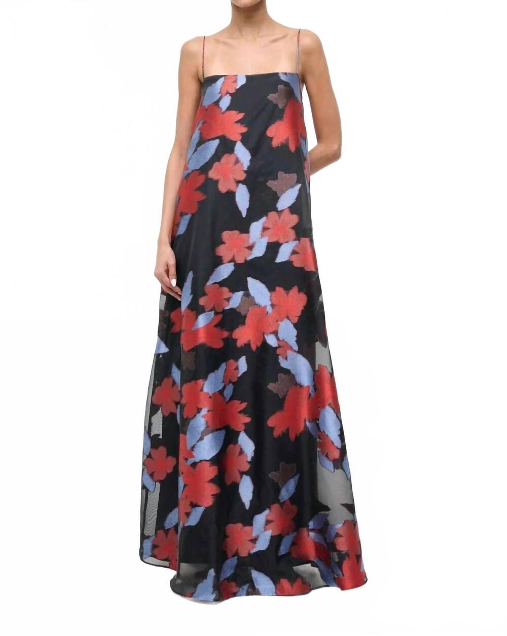 NEW STAUD delfina maxi dress in garden